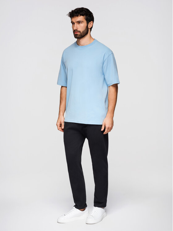 Ombre Ombre Spodnie dresowe OM-PABS-0304 Czarny Slim Fit