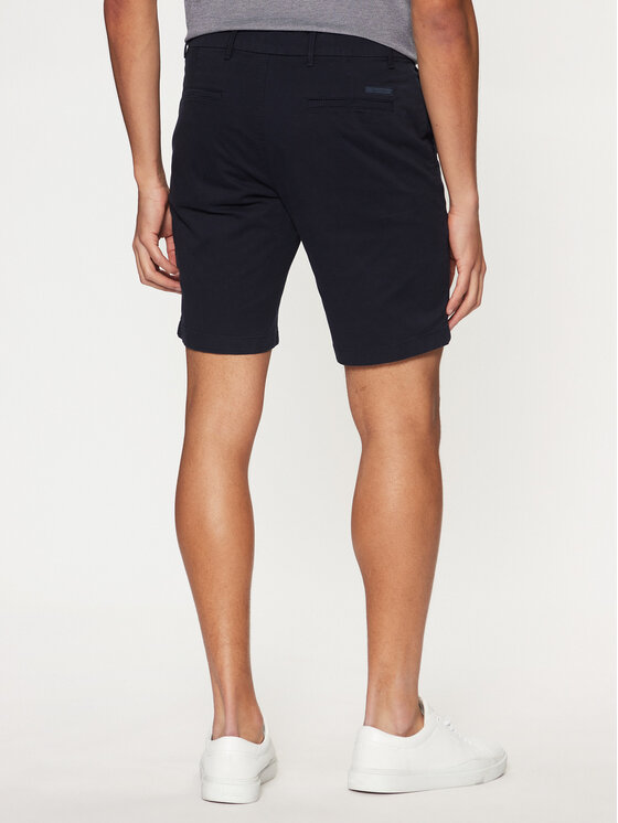 Calvin Klein Calvin Klein Pantalon scurți din material Modern Twill K10K114063 Bleumarin Slim Fit