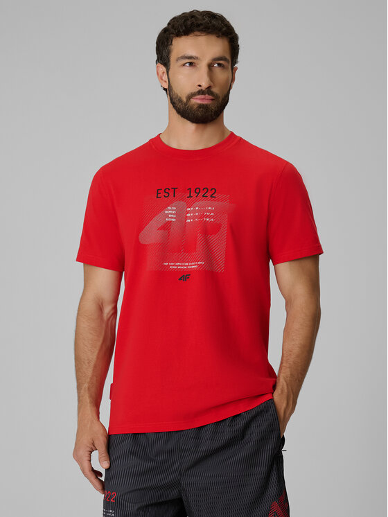 4F 4F T-Shirt AQUA FORCE Czerwony Regular Fit