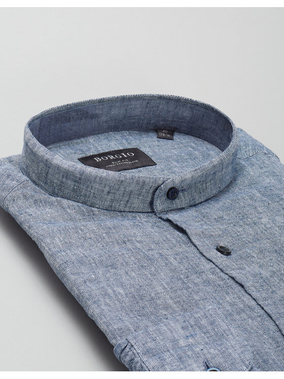 Borgio Borgio Koszula lentini Granatowy Slim Fit