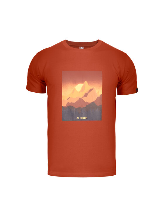 Alpinus Alpinus T-Shirt Drefekal Pomarańczowy Standard Fit