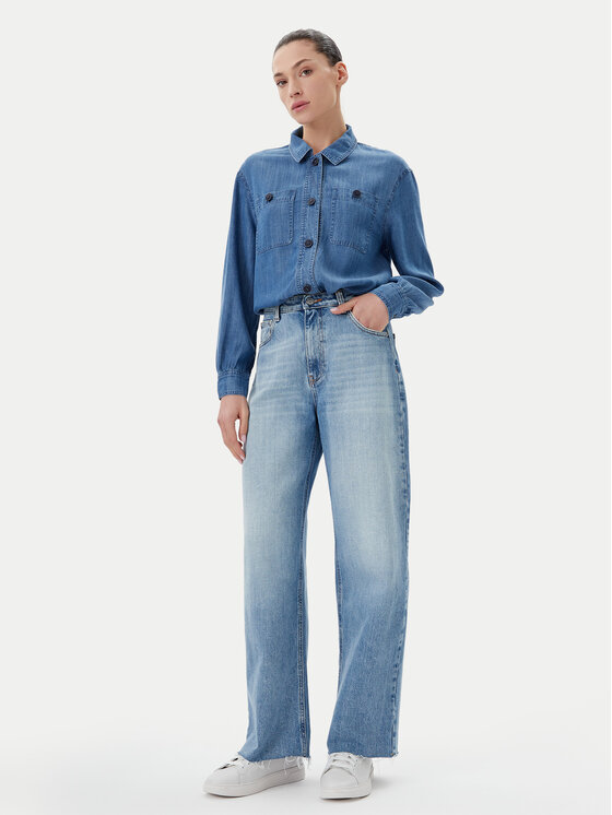 Olsen Olsen Jeansová bunda 15001600 Modrá Regular Fit