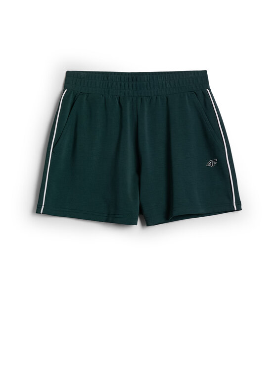 4F 4F Szorty sportowe COURT SOCIETY Zielony ciemny Regular Fit