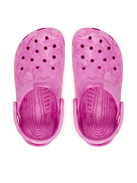 Crocs Crocs Klapki Kids' Classic Watercolor Marbled Clog 211602 Różowy