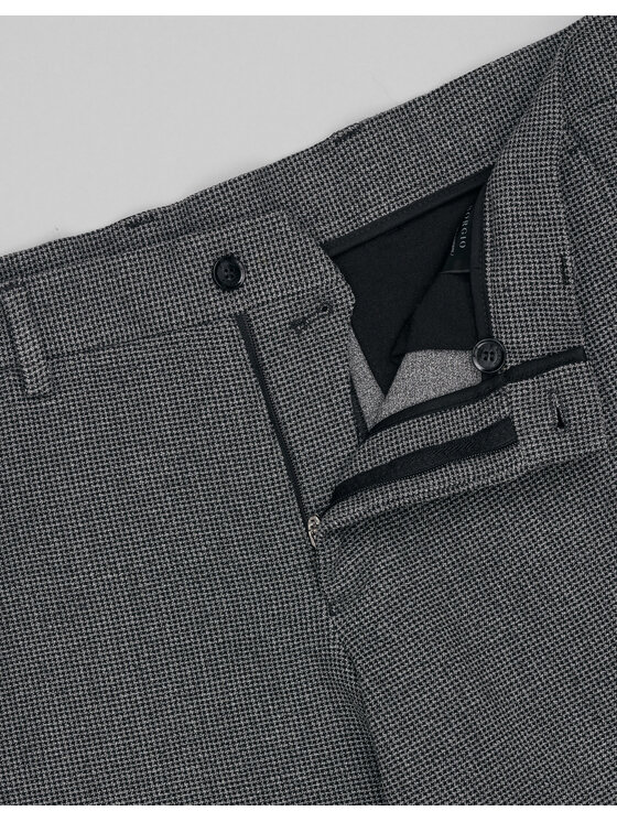Borgio Borgio Spodnie garniturowe porcari_sz Szary Slim Fit