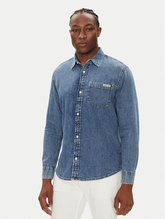 Calvin Klein Jeans Calvin Klein Jeans cămașă de blugi LV040EM774 Albastru Regular Fit