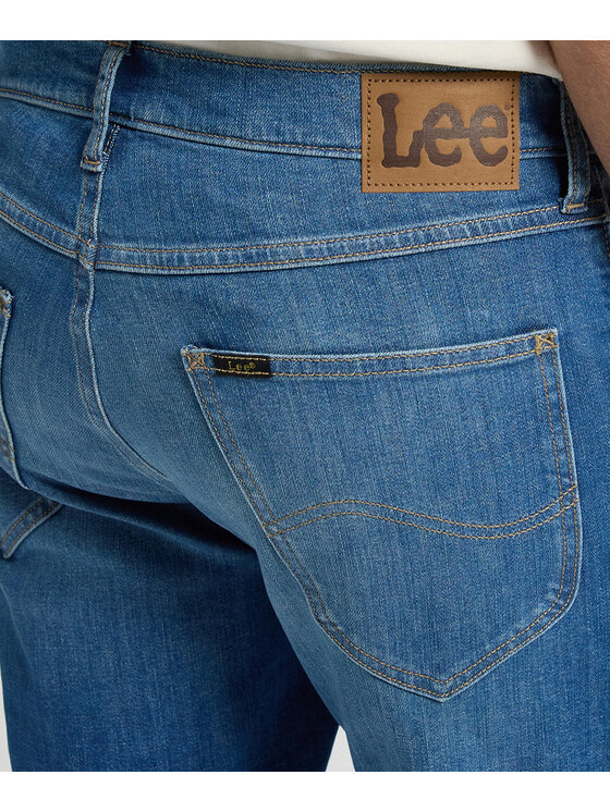 Lee Lee Szorty jeansowe 5 Pocket Short Niebieski Regular Fit