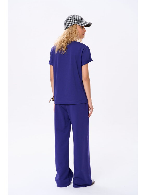 blue shadow blue shadow T-Shirt Mango Granatowy Regular Fit