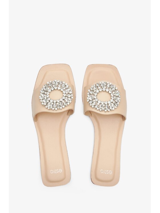 Estro Estro Παντόφλες ER00113560 Μπεζ