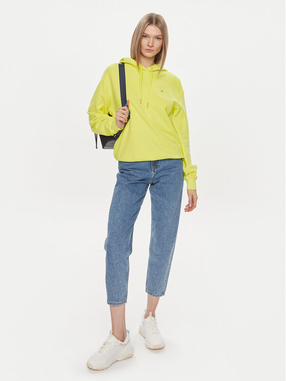 Tommy Hilfiger Tommy Hilfiger Felpa Flag WW0WW41245 Giallo Regular Fit