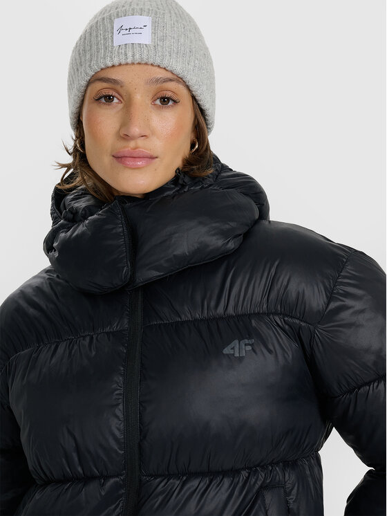 4F 4F Kurtka puchowa URBAN COMMUTER Czarny Oversize