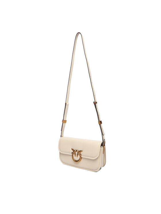 PINKO PINKO Дамска чанта Love Box Baguette Al 25-26 PLTT 105083 A26L Екрю