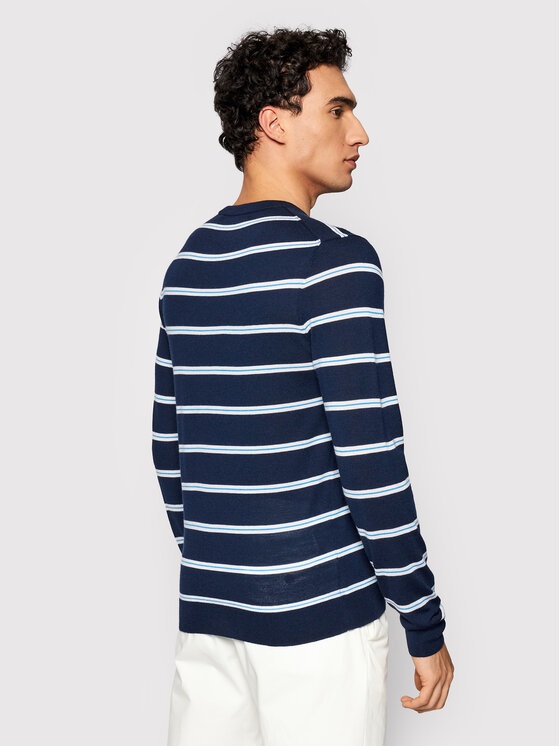 MICHAEL Michael Kors MICHAEL Michael Kors Megztinis Striped CF96KW02DG Tamsiai mėlyna Regular Fit