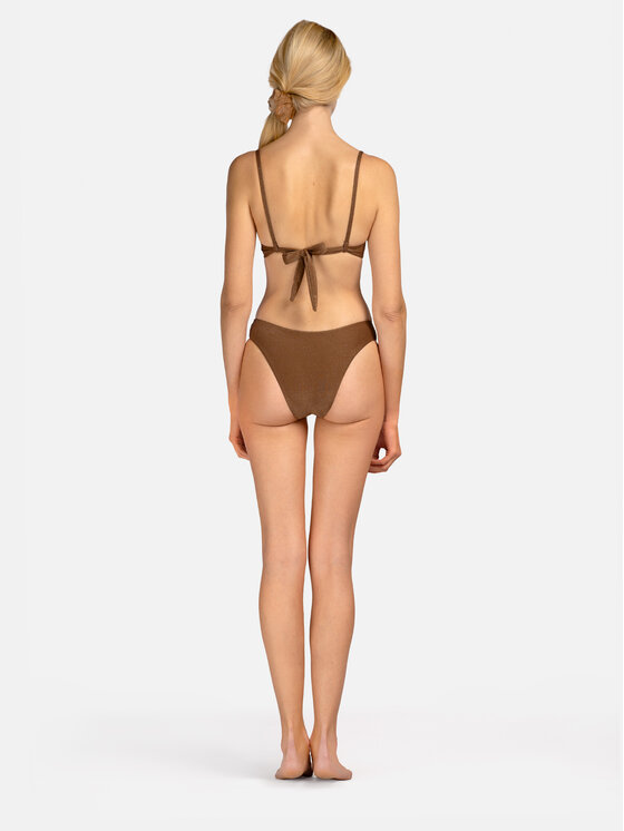 Miss Lou Miss Lou Bikini pezzo sopra G-LG3-B Marrone