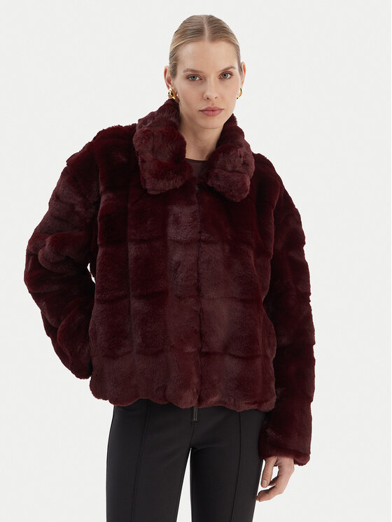 Bardot Bardot Krzno Sylvie 59474JB4 Bordo rdeča Relaxed Fit