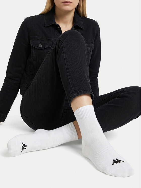 Kappa Kappa Calzini lunghi CEO_KR_FRESH_SS26 (3-PACK) Bianco