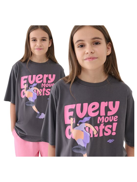 4F 4F T-Shirt 4FJASAW24TTSHF2592-022S Czarny Oversize