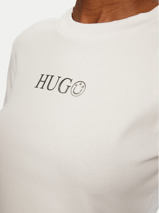 HUGO HUGO Bluzka Della 50537288 Biały Slim Fit