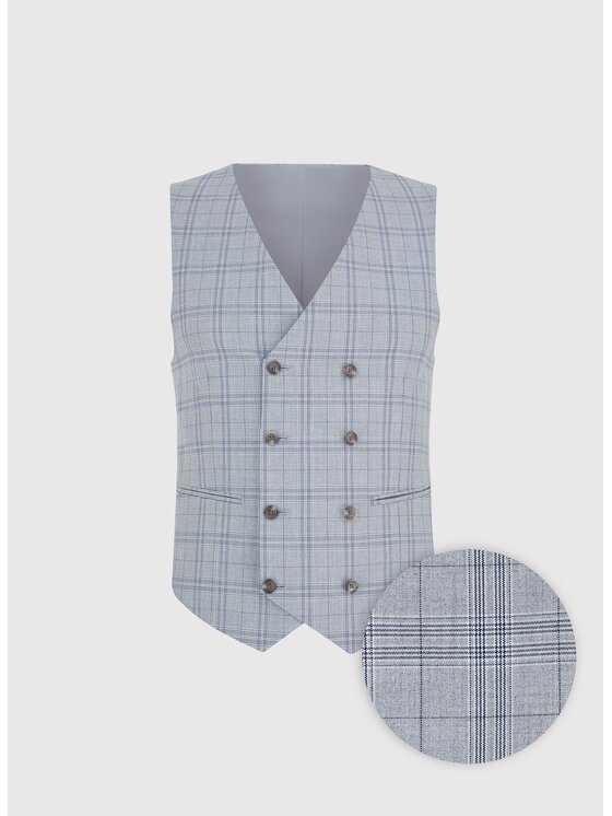 Pako Lorente Pako Lorente Kamizelka garniturowa P25WF-8X-001 Szary Slim Fit