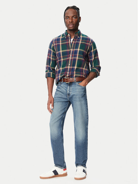 Polo Ralph Lauren Риза 710B30152001 Тъмнозелен Custom Fit