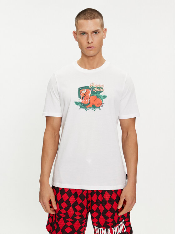 Puma Puma T-särk Graphics Spritz 625414 Valge Regular Fit