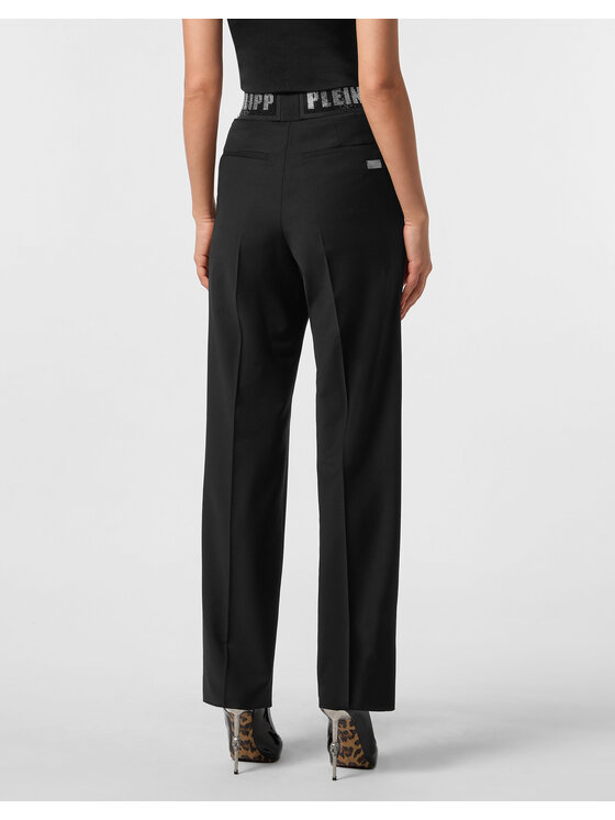PHILIPP PLEIN PHILIPP PLEIN Spodnie materiałowe 28019 Czarny Straight Fit