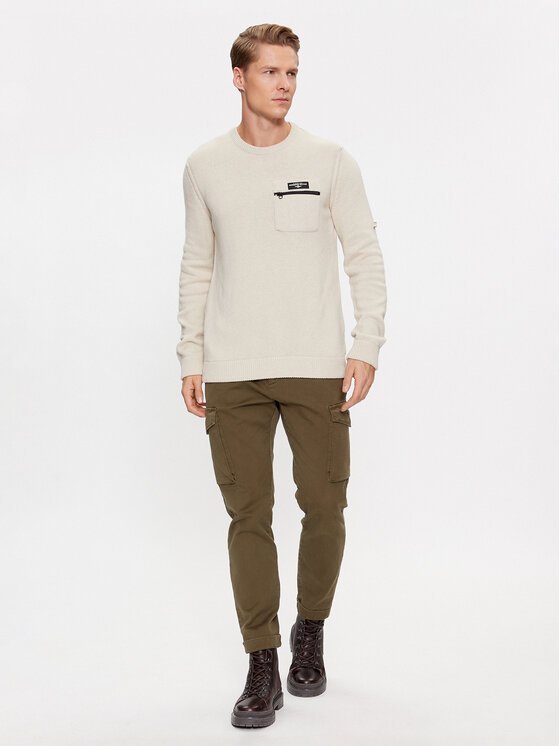 Aeronautica Militare Aeronautica Militare Sweter 232MA1460L518 Écru Regular Fit