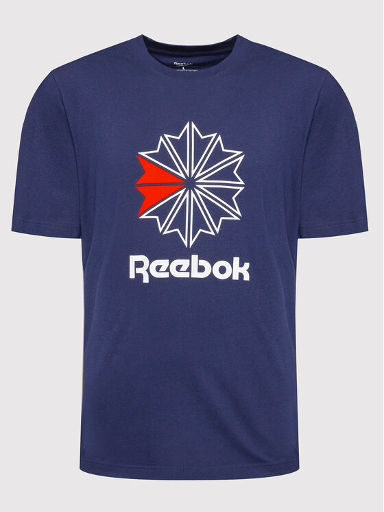 Reebok Reebok T-Shirt HD4017 Granatowy Relaxed Fit