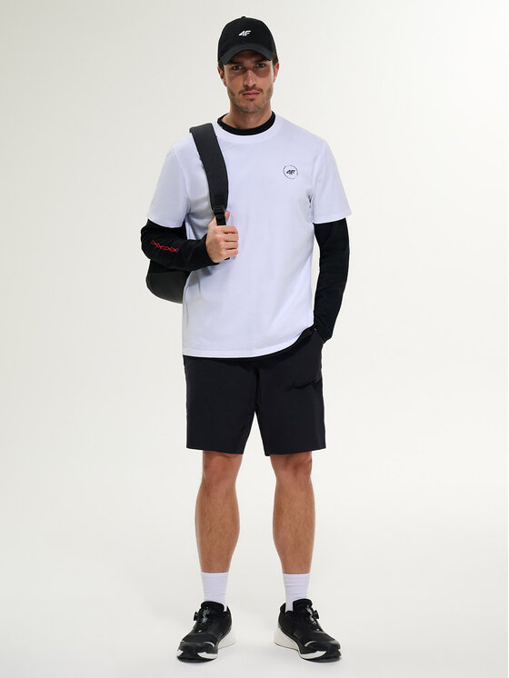 4F 4F T-Shirt WHEEL & WAVE Biały Relaxed Fit