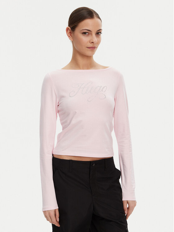 HUGO HUGO Blúz 50537227 Rózsaszín Slim Fit