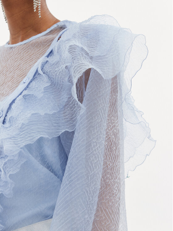 Custommade Custommade Блузка Delphina 999344248 Блакитний Relaxed Fit