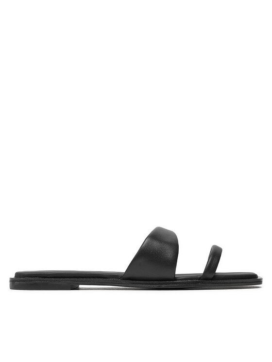Calvin Klein Calvin Klein Şlapi Flat Slide Lth HW0HW02071 Negru
