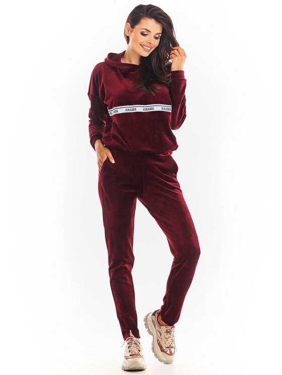 Awama Awama Mikina A371 Bordová Basic Fit