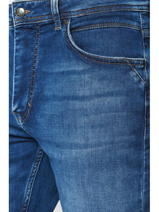 Lancerto Lancerto Szorty materiałowe Nero SZO113124000001 Niebieski Slim Fit