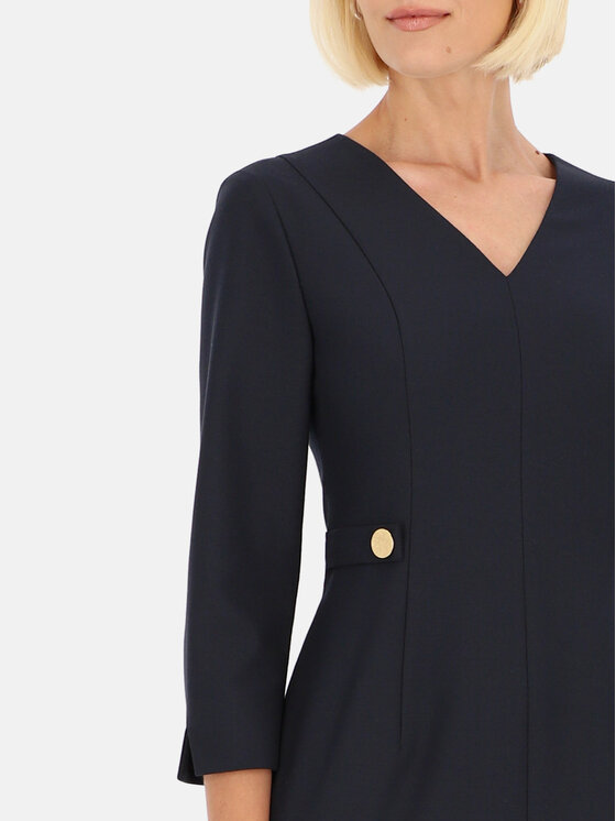 Potis & Verso Potis & Verso Sukienka codzienna Rena Granatowy Slim Fit