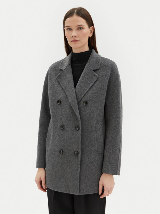 Motivi Motivi Вовняне пальто 0065W000087N Сірий Regular Fit