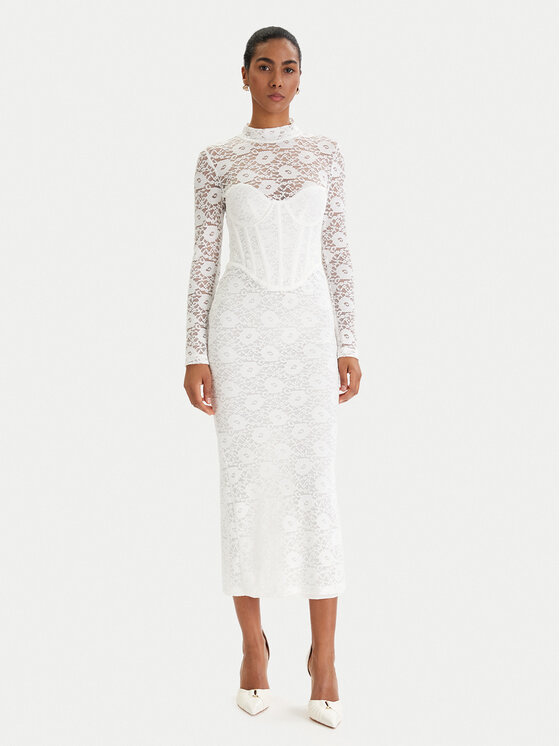 Bardot Bardot Cocktail obleka Carmen 60189DB Bela Slim Fit