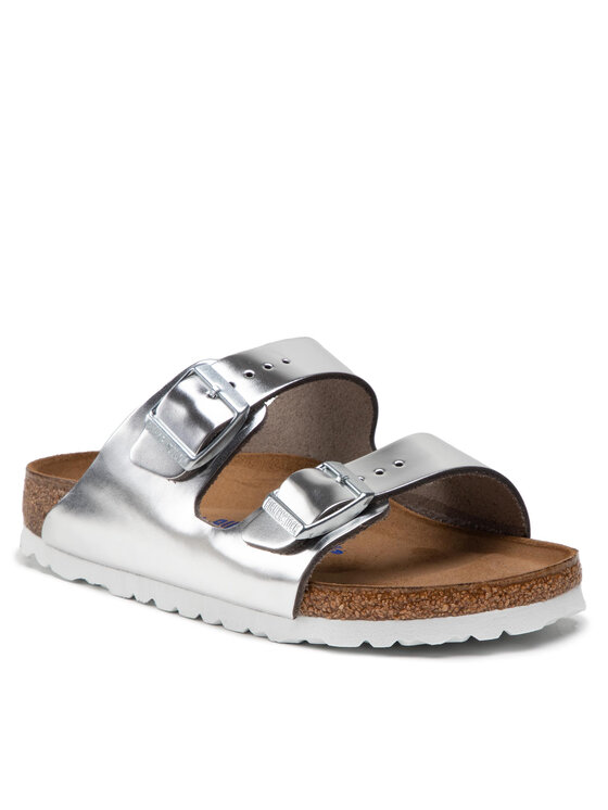 Birkenstock Birkenstock Papucs Arizona Metallic 1005961 Ezüst