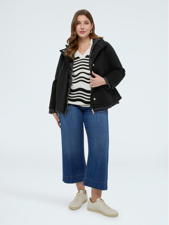 Fiorella Rubino Fiorella Rubino Kurtka puchowa F057T001491N033 Czarny A-Line Fit