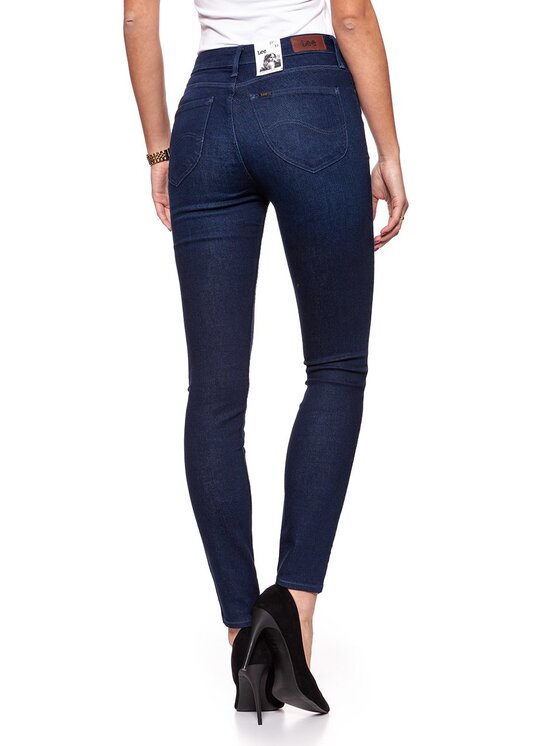 Lee Lee Jeansy SCARLETT HIGH Niebieski Skinny Fit