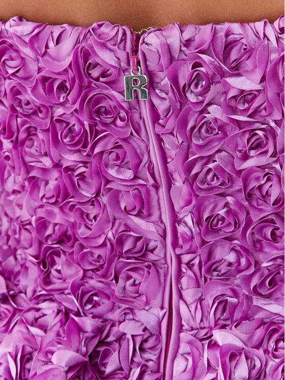 ROTATE ROTATE Kokteilinė suknelė 3D Flower 1111302066 Violetinė Regular Fit