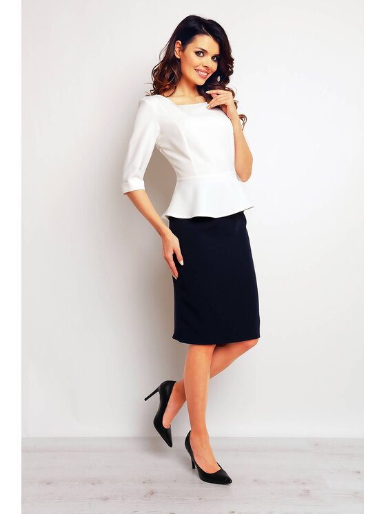Infinite You Infinite You Bluzka M075 Écru Basic Fit