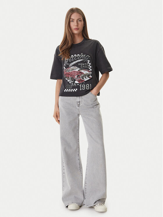 Guess Guess Tricou W6GI20 K3133 Gri Relaxed Fit