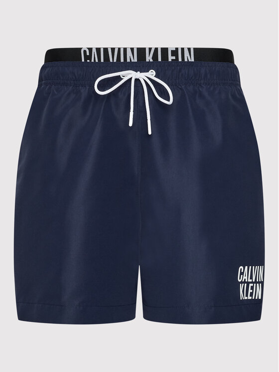 Calvin Klein Swimwear Calvin Klein Swimwear Szorty kąpielowe Intense Power KM0KM00702 Granatowy Regular Fit