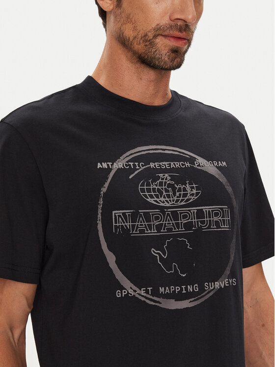 Napapijri Napapijri T-krekls S-Bald NP0A88SF Melns Regular Fit