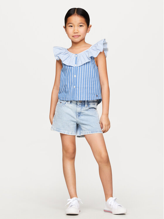 Tommy Hilfiger Tommy Hilfiger Bluse KG0KG07870 Blau Regular Fit