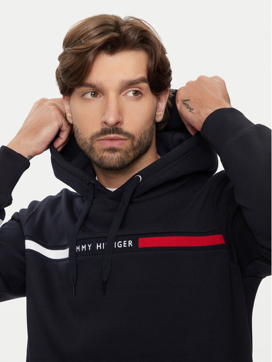 Tommy Hilfiger Tommy Hilfiger Bluza MW0MW37361 Granatowy Regular Fit