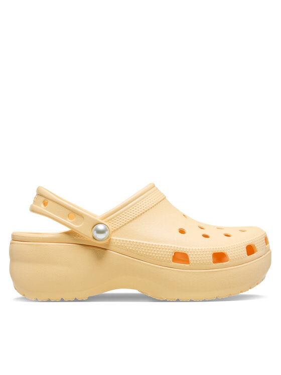 Crocs Crocs Şlapi Classic Platform Pearl Clog 211231 Galben