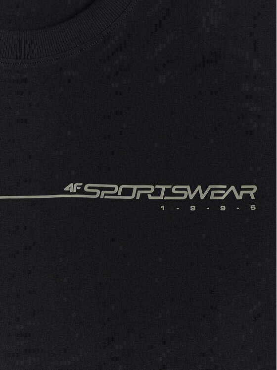 4F 4F T-Shirt BRAND CODE Czarny Regular Fit