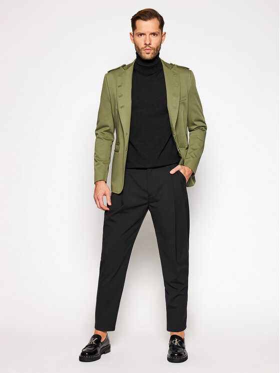 Giacca da abito Burnout 1 Verde Regular Fit